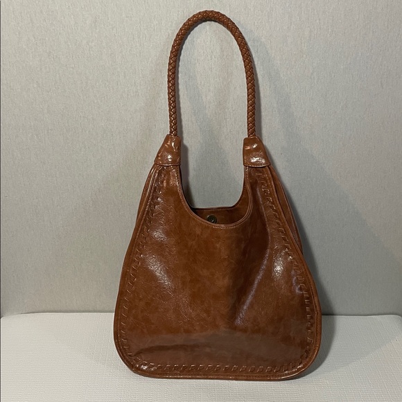 Elegant Brown Leather Shoulder Bag. Has no brand - Picture 5 of 13